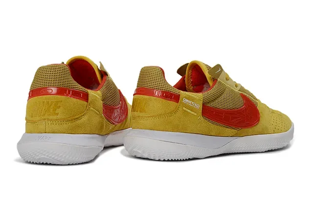 Nike Yellow Red Low-Top Indoor Court Silhouette Mustard Suede And Mesh Upper Sneakers 5