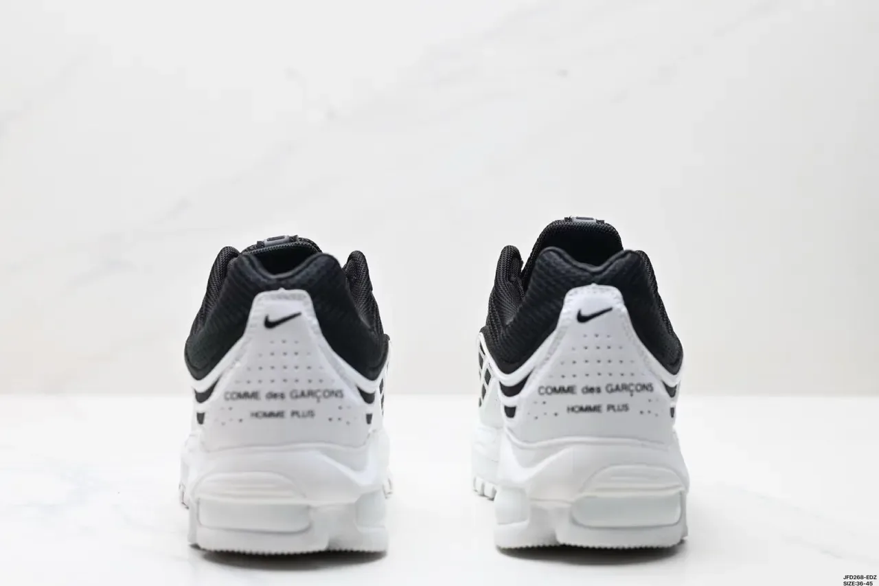 Nike Zoom 2K Black White Layered Wave Cage Mesh Upper Lifestyle Sneakers 4