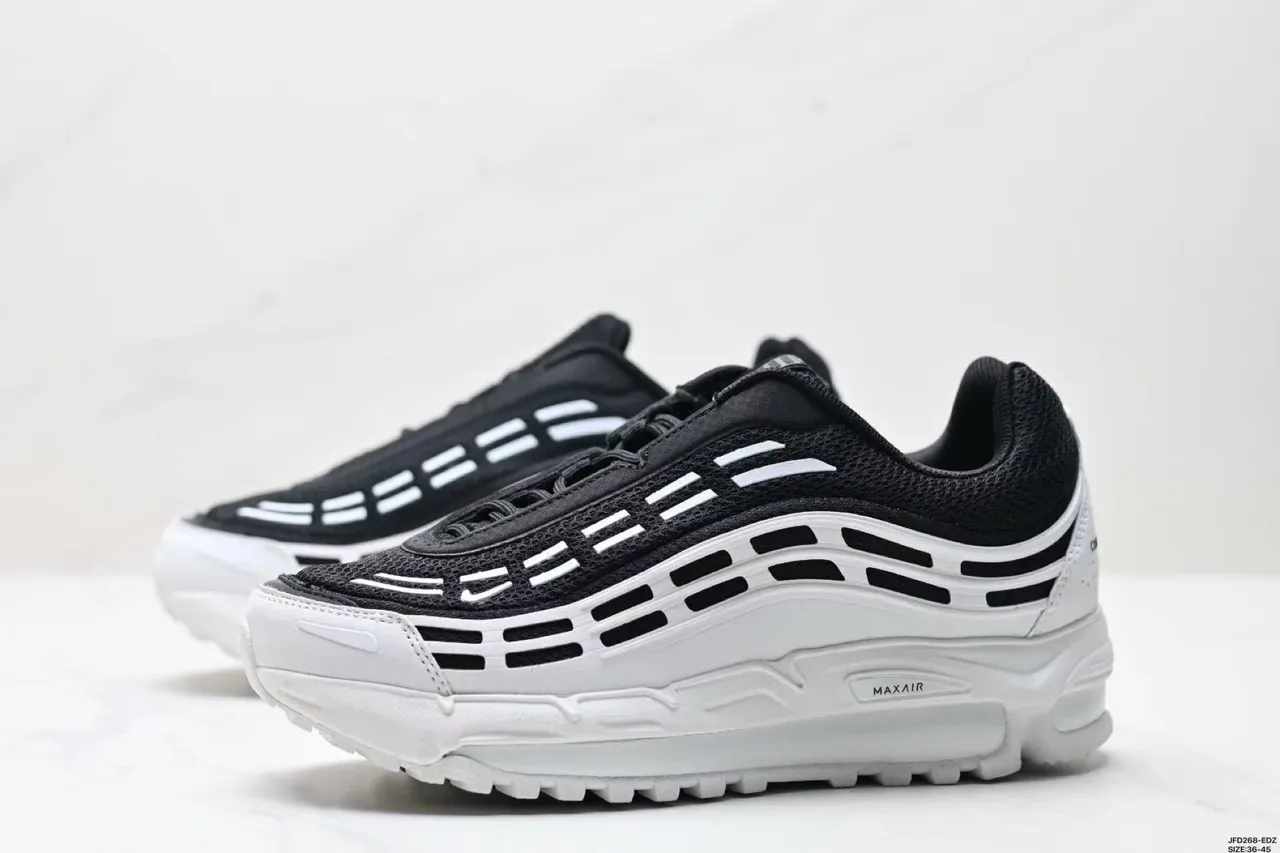 Nike Zoom 2K Black White Layered Wave Cage Mesh Upper Lifestyle Sneakers 5