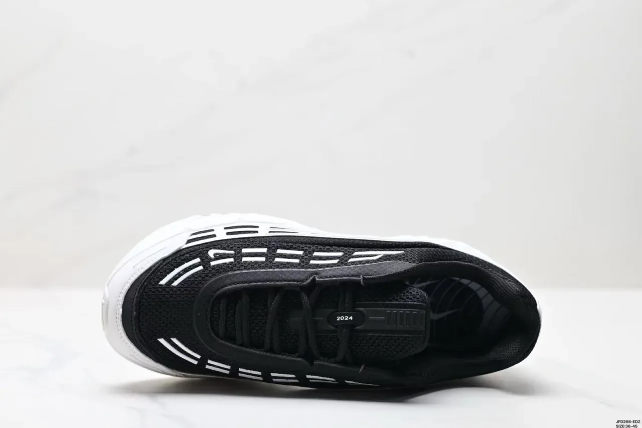 Nike Zoom 2K Black White Layered Wave Cage Mesh Upper Lifestyle Sneakers 7