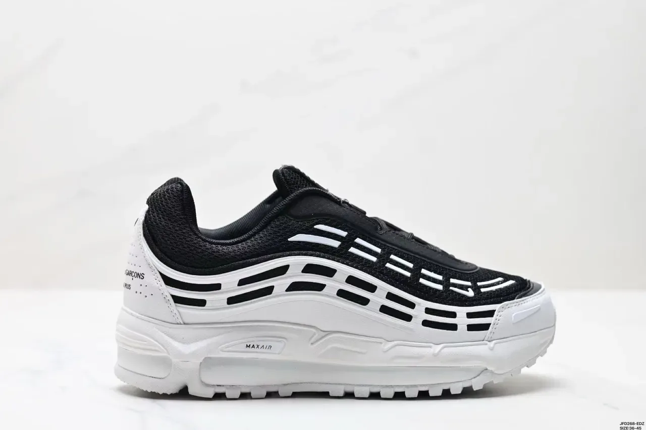 Nike Zoom 2K Black White Layered Wave Cage Mesh Upper Lifestyle Sneakers 9