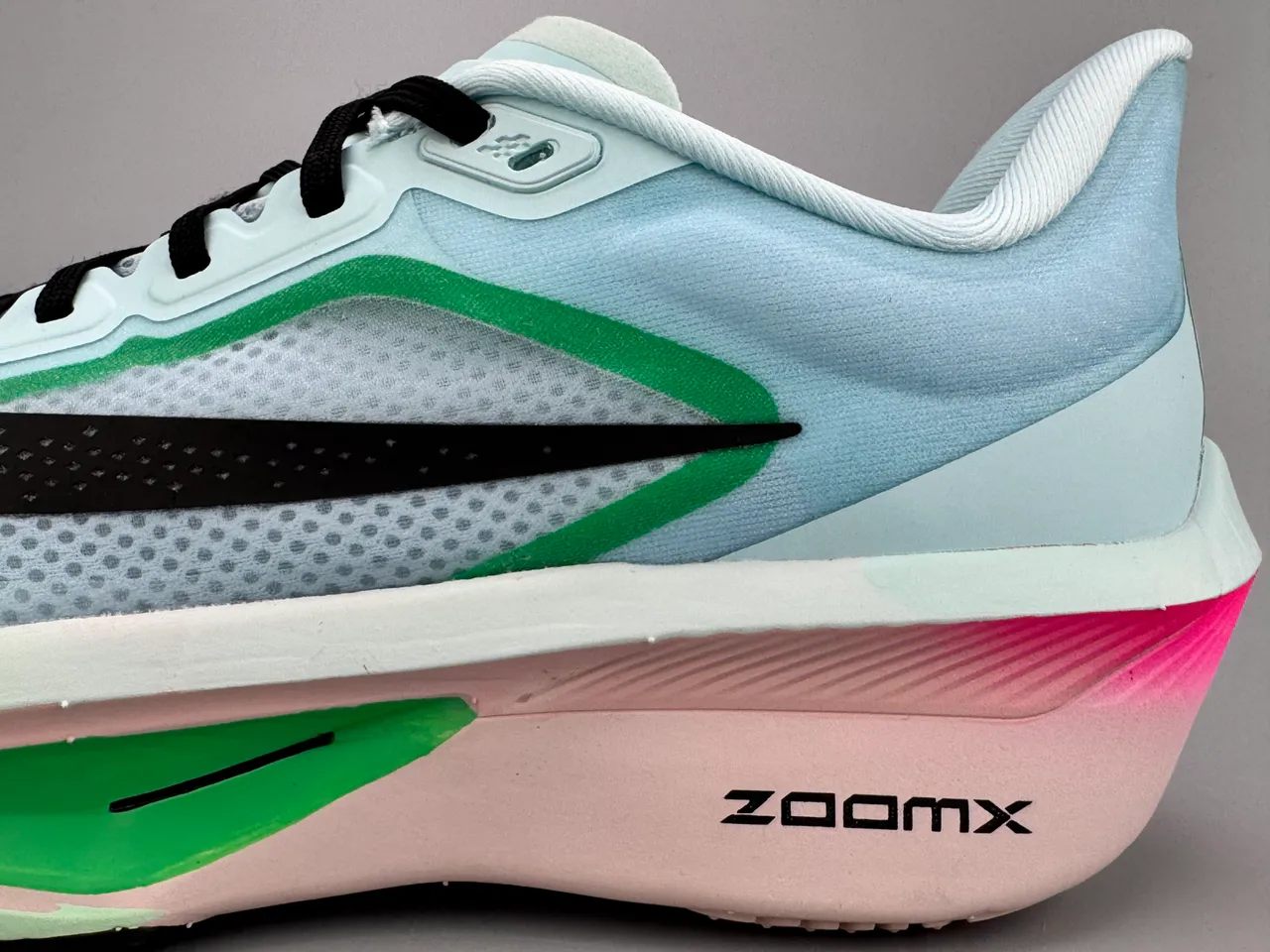 Nike Zoom Fly Blue Green Racing Silhouette Engineered Mesh Upper Running Shoes 8