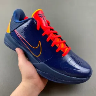 Nike Zoom Kobe IV Navy Red Orange Basketball Shoes