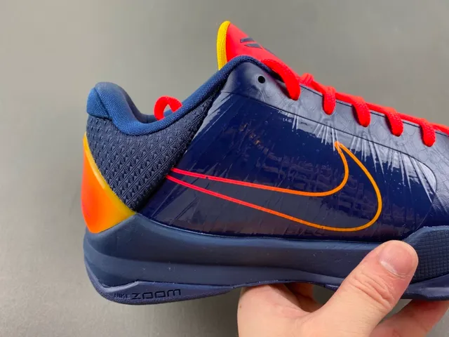 Nike Zoom Kobe IV Navy Red Orange Basketball Shoes 3