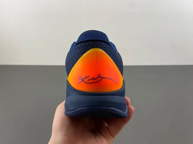 Nike Zoom Kobe IV Navy Red Orange Basketball Shoes 4