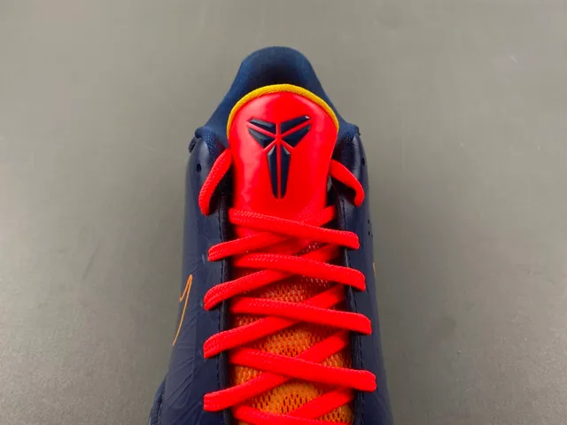 Nike Zoom Kobe IV Navy Red Orange Basketball Shoes 6