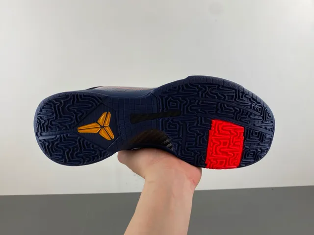 Nike Zoom Kobe IV Navy Red Orange Basketball Shoes 9