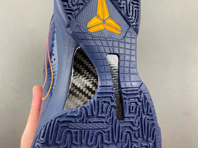 Nike Zoom Kobe IV Navy Red Orange Basketball Shoes 10