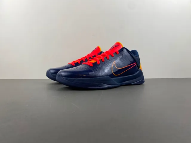 Nike Zoom Kobe IV Navy Red Orange Basketball Shoes 11