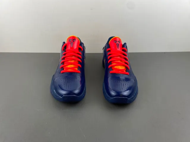 Nike Zoom Kobe IV Navy Red Orange Basketball Shoes 12