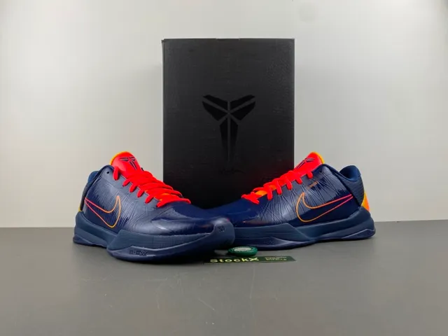 Nike Zoom Kobe IV Navy Red Orange Basketball Shoes 14