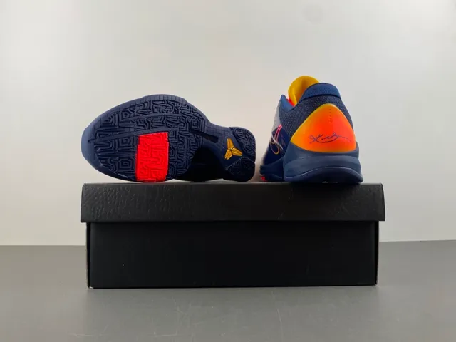 Nike Zoom Kobe IV Navy Red Orange Basketball Shoes 17