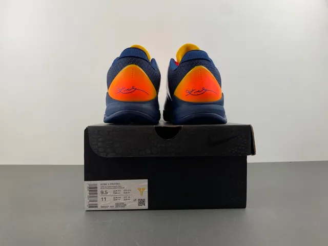 Nike Zoom Kobe IV Navy Red Orange Basketball Shoes 18