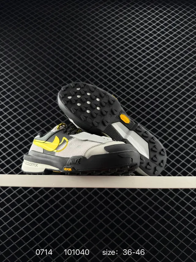 Nike ZoomX Gray Yellow Layered Upper Dual-Tone Midsole Lifestyle Sneakers 7