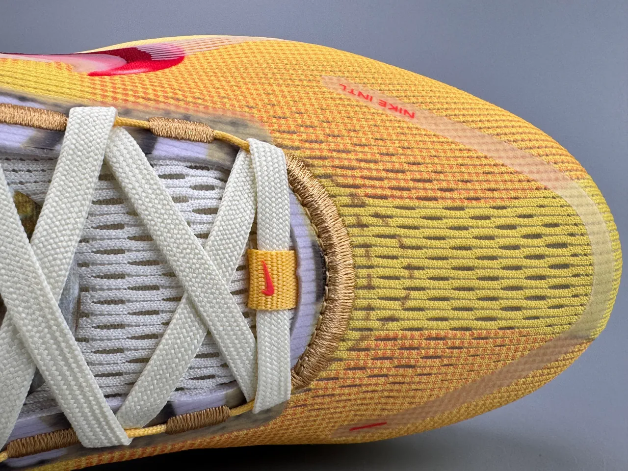 Nike ZoomX Invincible Run Yellow Red Engineered Mesh Upper Layered Synthetic Overlays Running Shoes 2