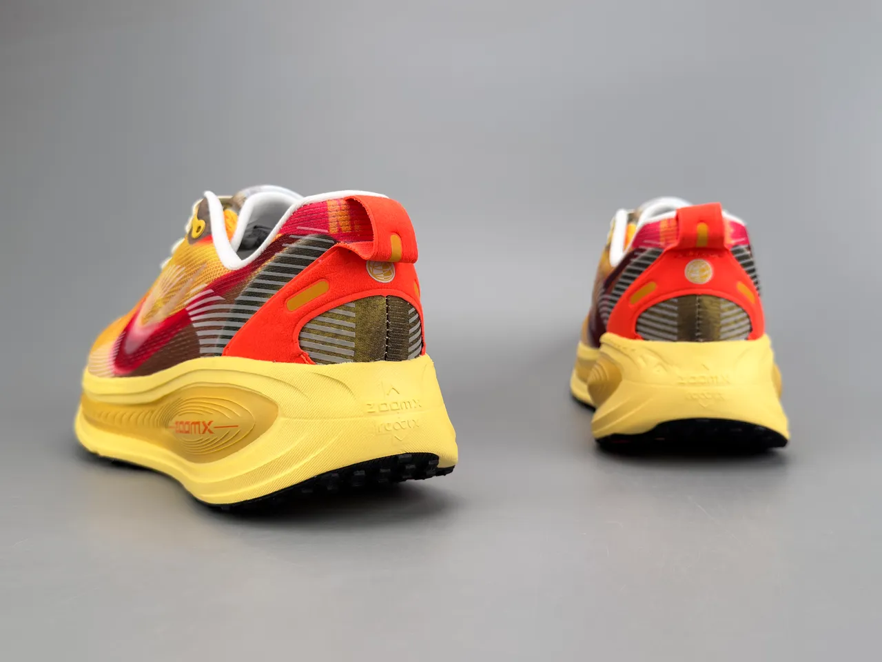 Nike ZoomX Invincible Run Yellow Red Engineered Mesh Upper Layered Synthetic Overlays Running Shoes 6