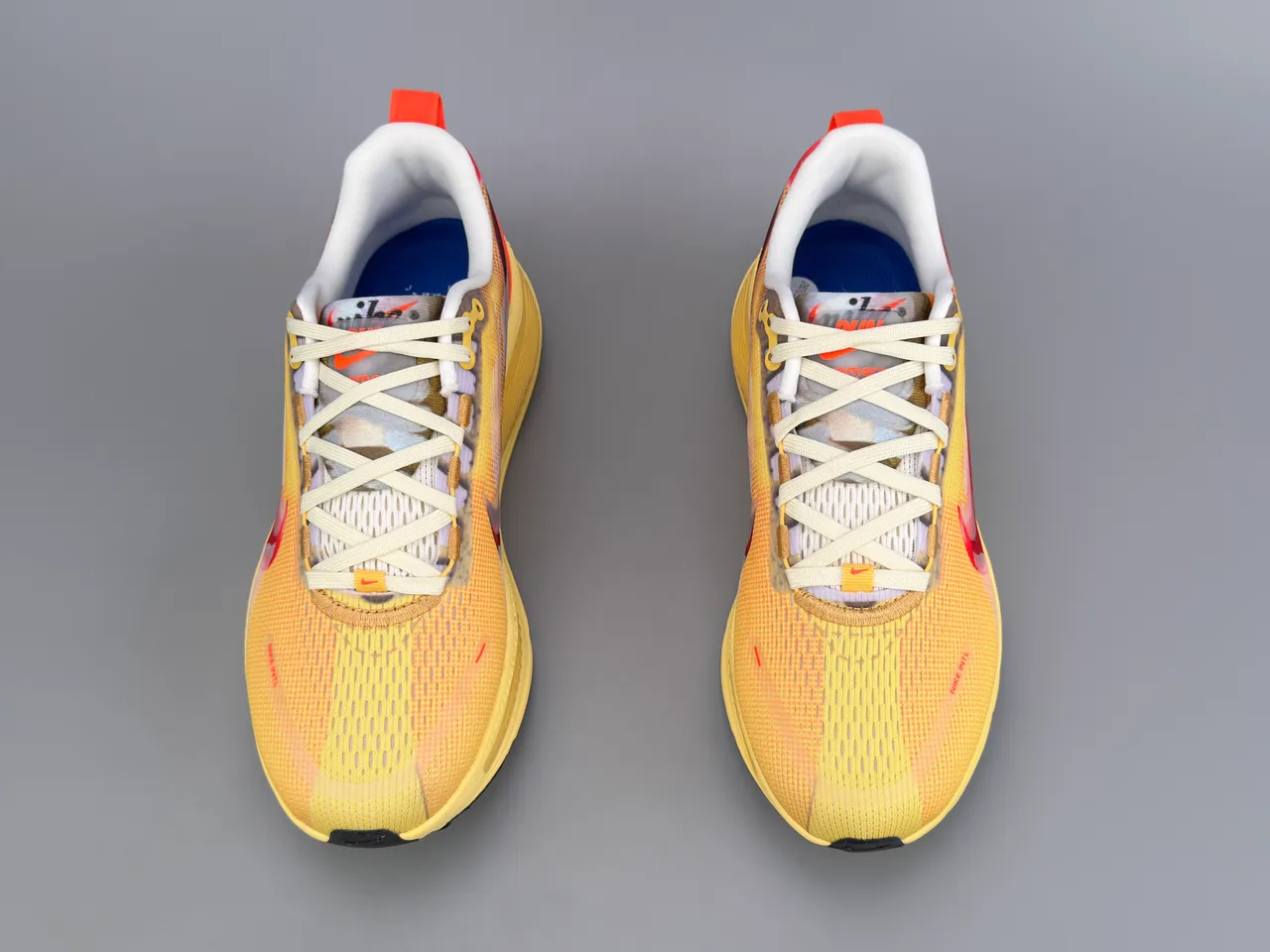 Nike ZoomX Invincible Run Yellow Red Engineered Mesh Upper Layered Synthetic Overlays Running Shoes 9