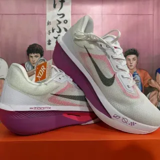 Nike ZoomX White Purple Mesh Upper Running Shoes