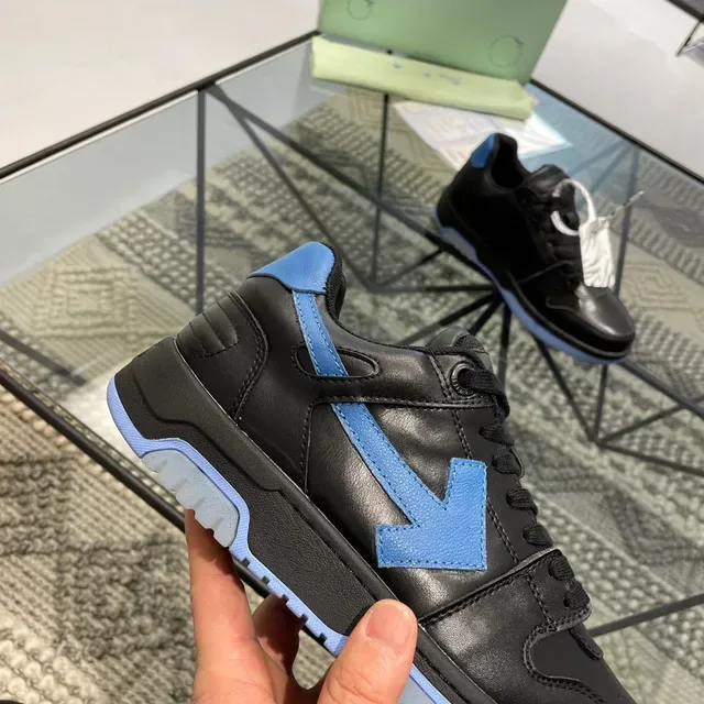 Off-White Black Blue Deconstructed Arrow-Motif Lifestyle Sneakers 2