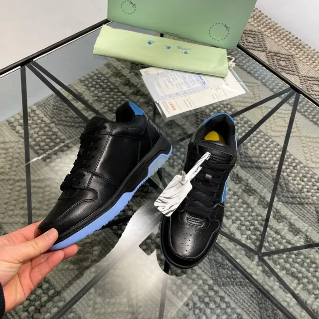 Off-White Black Blue Deconstructed Arrow-Motif Lifestyle Sneakers 6