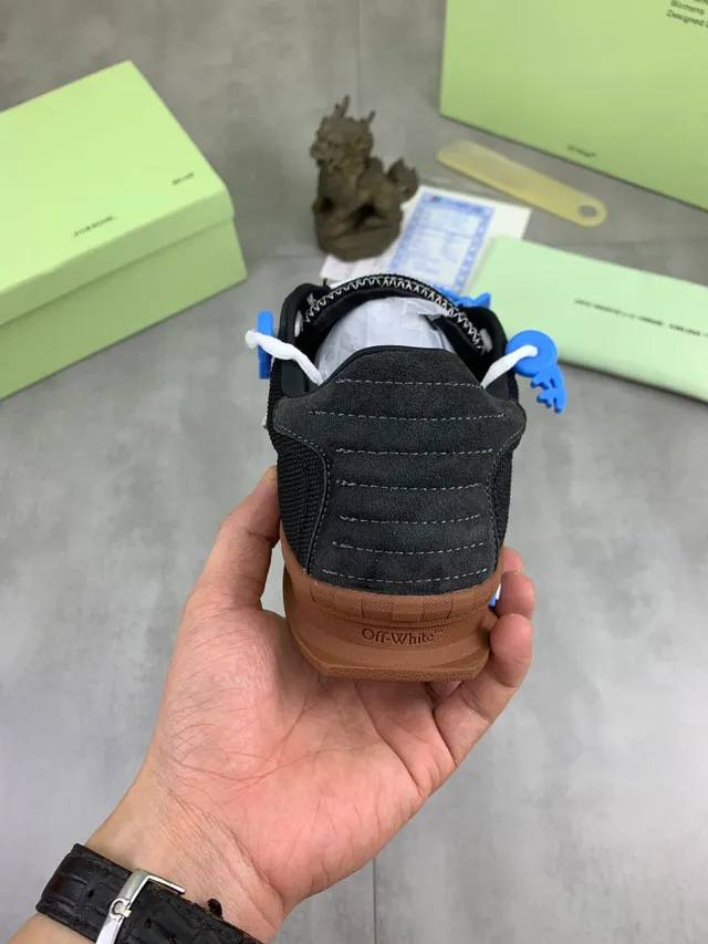 Off-White কালো নীল লো-টপ ইন্ডাস্ট্রিয়াল ডিজাইন লাইফস্টাইল স্নিকার্স 3