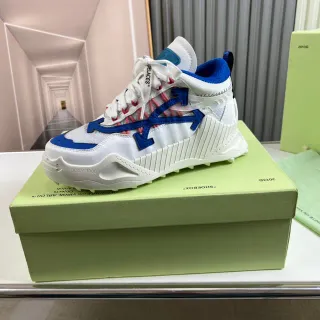 Off-White أزرق كبير الحجم شعار السهم وسادة مصممة بأنماط بارزة حذاء سميك