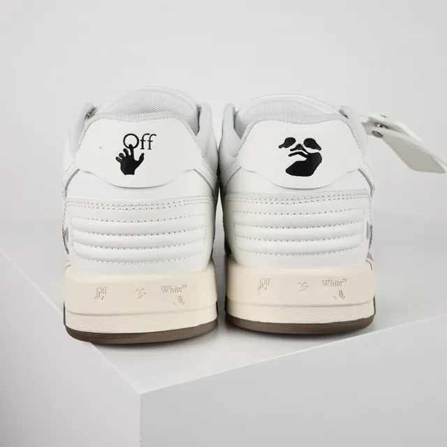 Off-White Brown Leather Upper Diagonal Arrow Overlay Lifestyle Sneakers 8