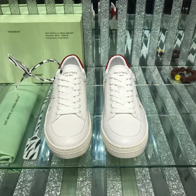 Off-White Diagonal Arrow White Red Lifestyle Sneakers 4
