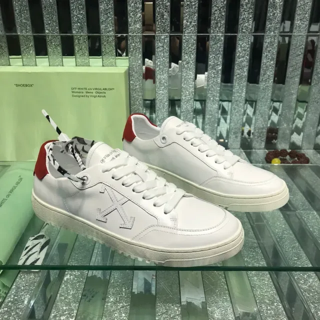 Off-White Diagonal Arrow White Red Lifestyle Sneakers 8