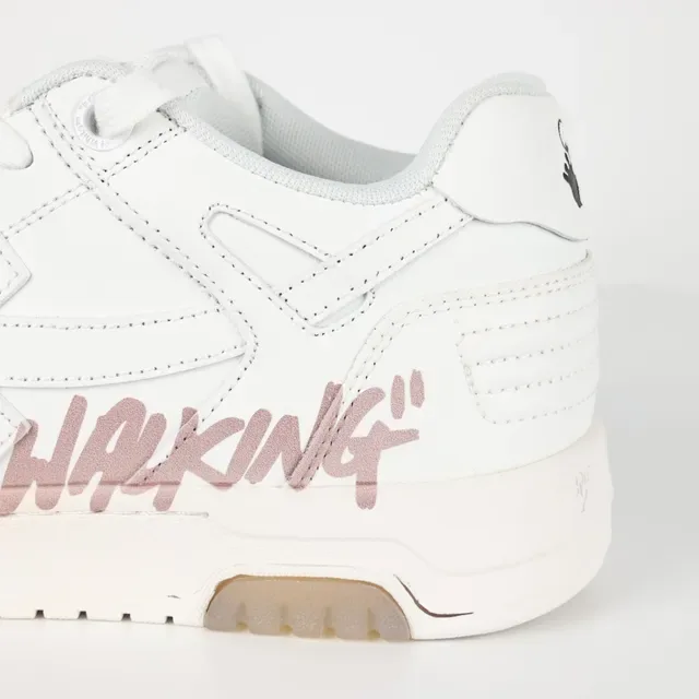 Off-White For Walking White Pink Script Lifestyle Sneakers 4