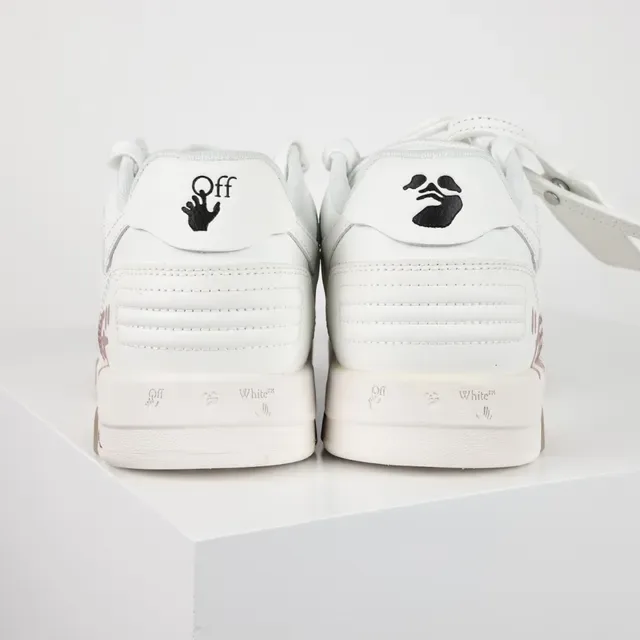 Off-White For Walking White Pink Script Lifestyle Sneakers 8