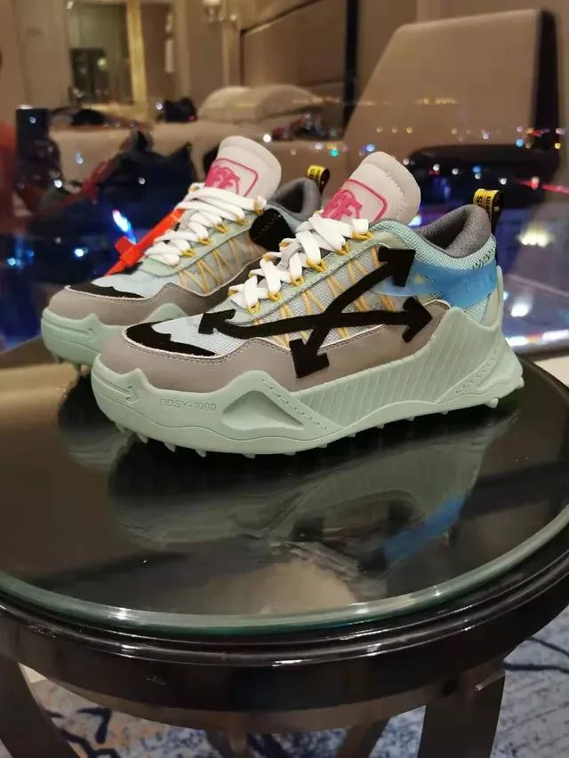 Off-White Verde Bege Sola Chunky Fecho Zip-Tie Industrial Tênis Lifestyle 2