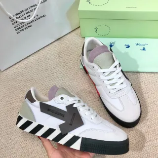 Off-White Industrial Runner أحذية أسلوب حياة أبيض أسود لافندر