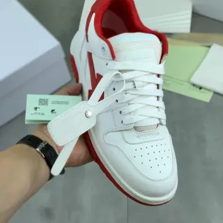 Off-White The Ten White and Red Deconstructed Lifestyle Sneakers