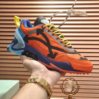 Off-White x Nike Air Zoom Terra Kiger 5 برتقالي أزرق أصفر أحذية رياضية أسلوب حياة