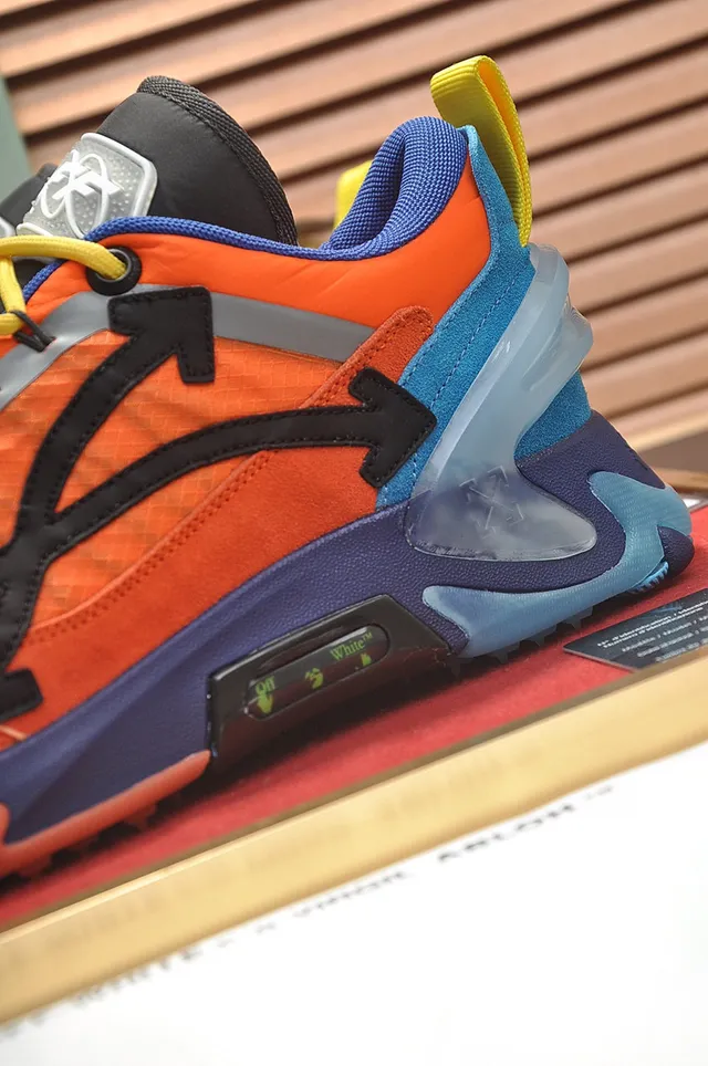 Off-White x Nike Air Zoom Terra Kiger 5 Orange Bleu Jaune Chaussures Lifestyle 2
