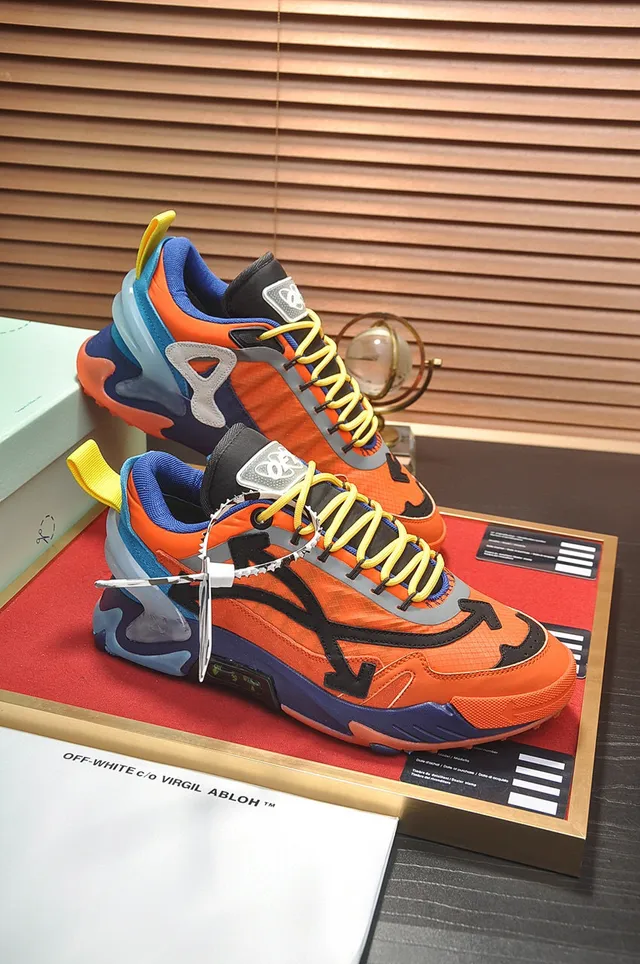 Off-White x Nike Air Zoom Terra Kiger 5 Orange Bleu Jaune Chaussures Lifestyle 5