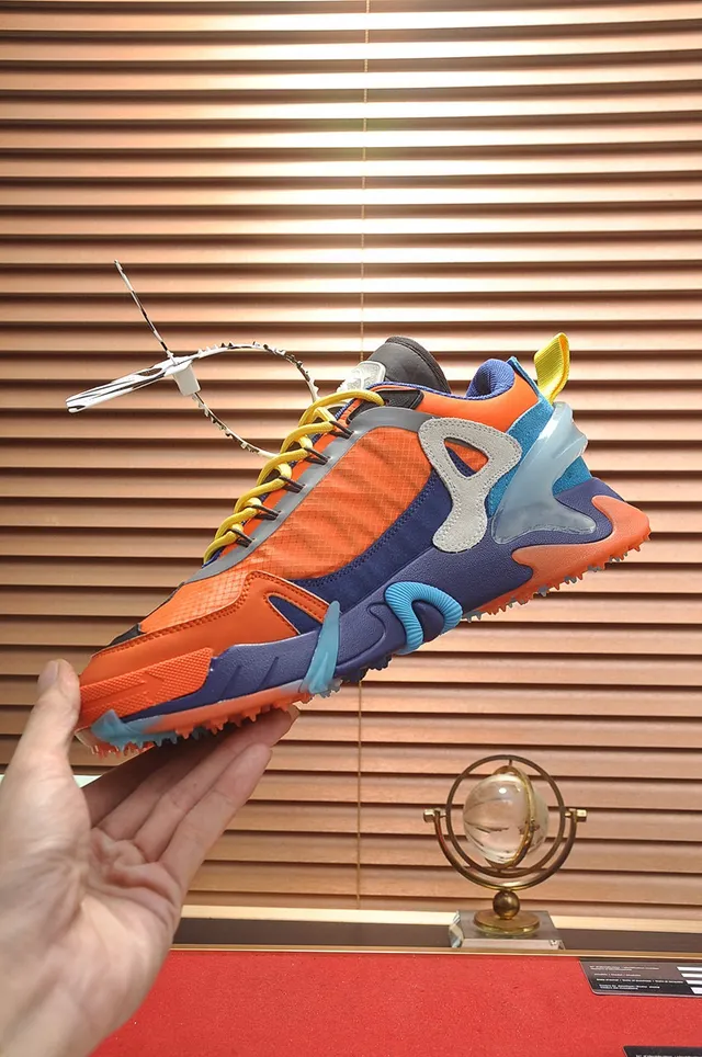 Off-White x Nike Air Zoom Terra Kiger 5 Orange Bleu Jaune Chaussures Lifestyle 6