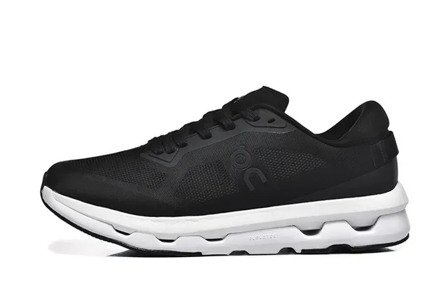 On Cloud Black and White Running Shoes 4