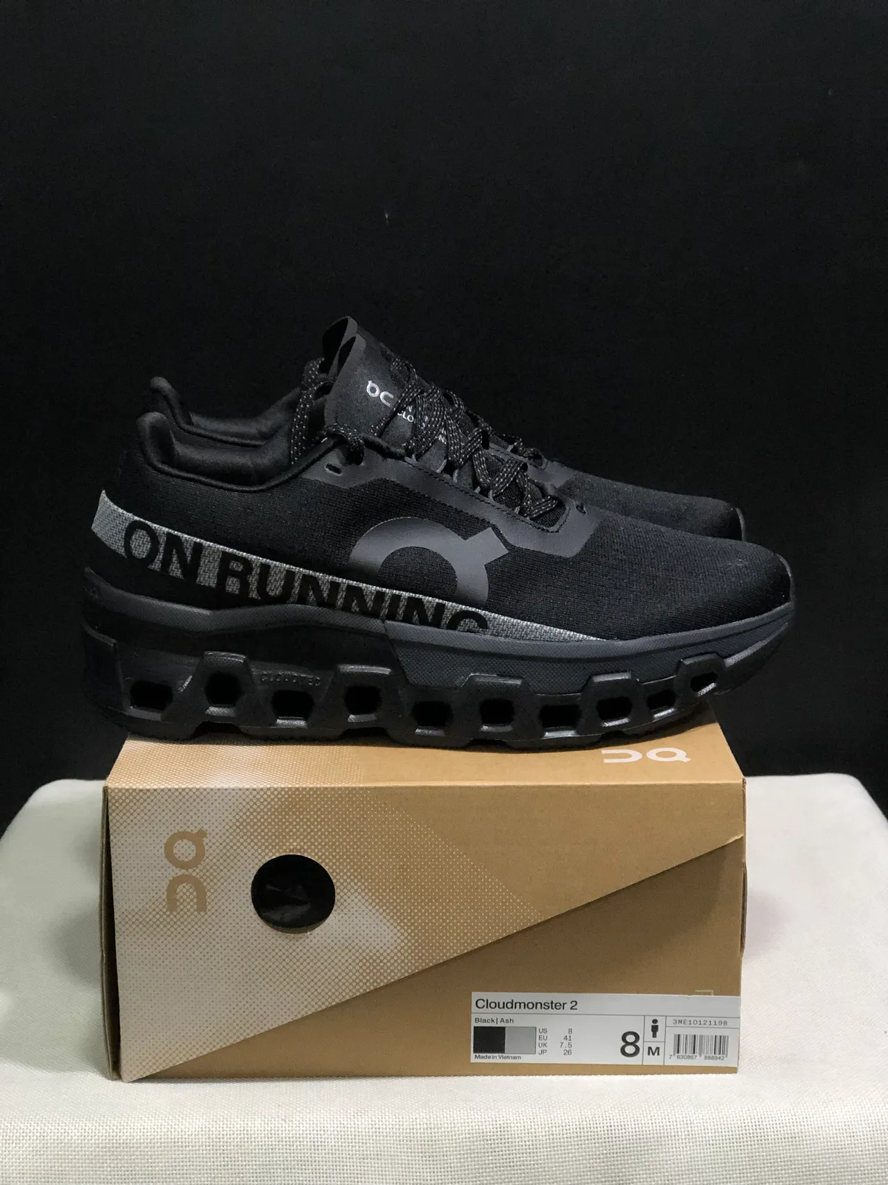 On Cloudmonster Black Running Shoes 7