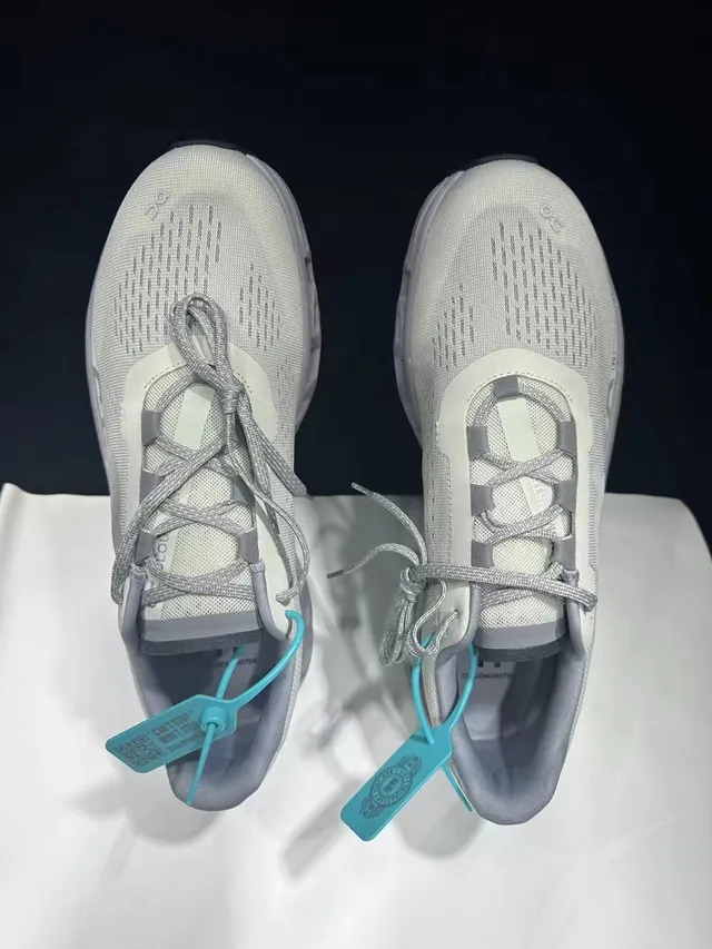 On Cloudmonster Light Gray Running Shoes 5