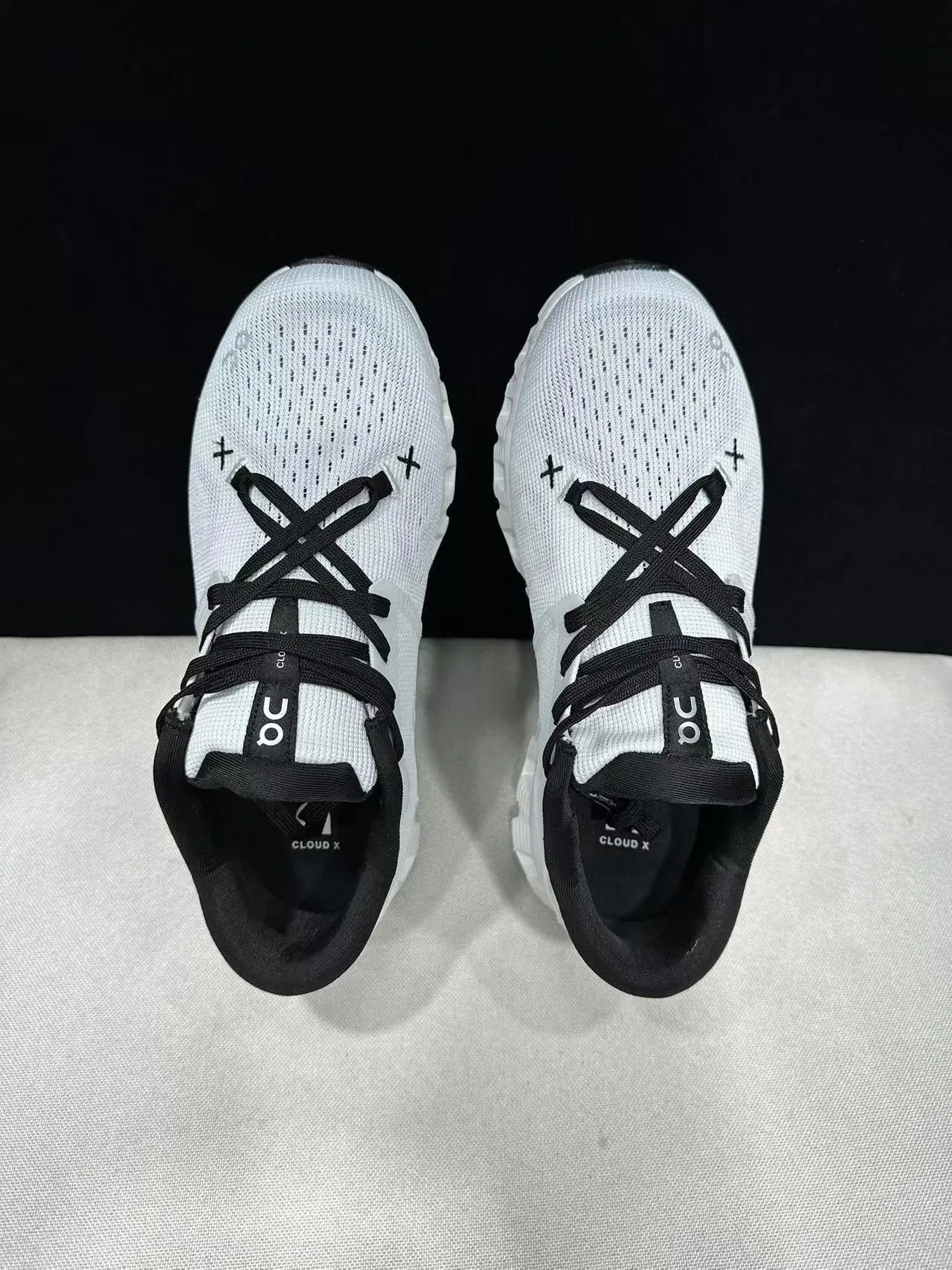 On Cloudmonster White Black Running Shoes 4