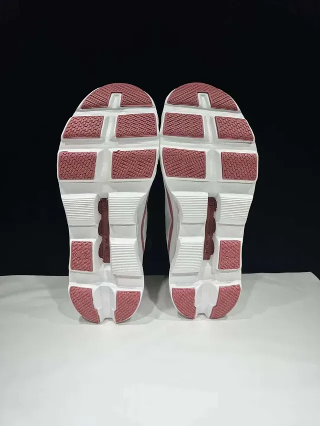 On Cloudmonster White Pink Running Shoes 2