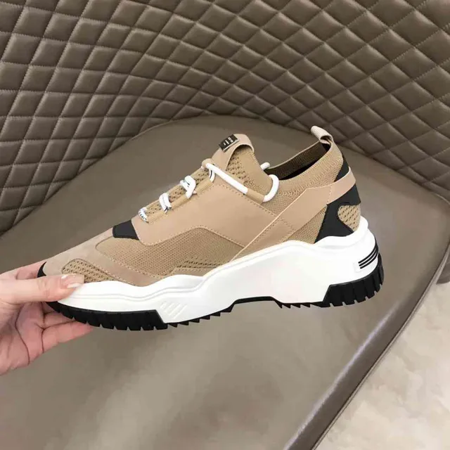 Philipp Plein Beige Negro Hexagonal PP Logo Zapatillas Chunky 7