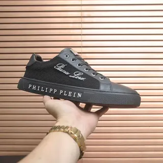 Philipp Plein Black Embossed Midsole Lifestyle Sneakers