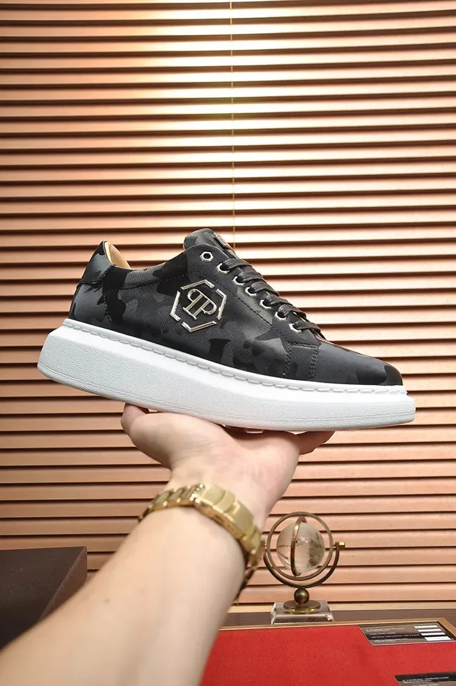 Philipp Plein طباعة الكامو منصة أحذية أسلوب الحياة 7