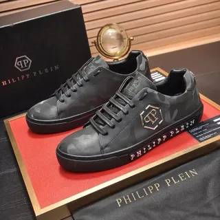 Philipp Plein कैमोफ्लाज प्रिंट लेदर लाइफस्टाइल स्नीकर्स