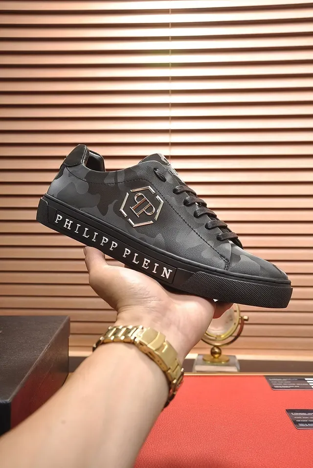 Philipp Plein Chaussures Lifestyle en Cuir Imprimé Camouflage 6