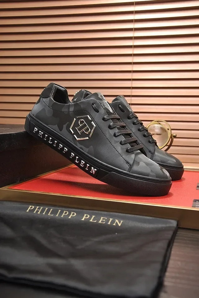 Philipp Plein Chaussures Lifestyle en Cuir Imprimé Camouflage 7