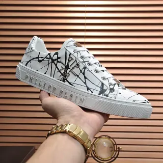 Philipp Plein 涂鸦印花 白黑 生活方式运动鞋